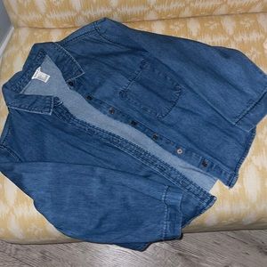 Women’s Button Up Faux Denim
